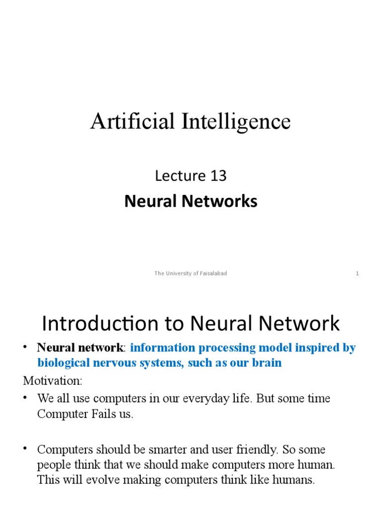Artificial Intelligence: Neural Networks | PDF | Neuron | Brain
