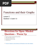 Lesson 2 - Functions and Their Graphs - NOTES