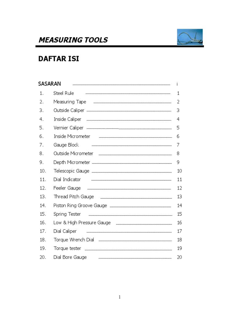 Measuring Tools PDF