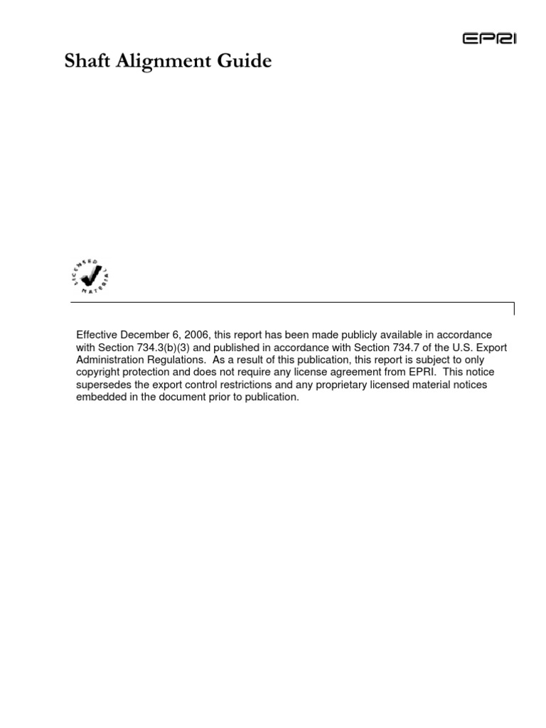 Shaft Alignment Manual | PDF | Bearing (Mechanical) | Applied And ...