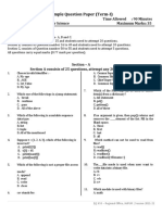 Sample Question Paper (Term-I) : General Instructions