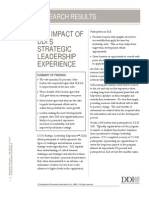 The Impact of Ddi'S Strategic Leadership Experience: Research Results