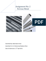 Assignment No2 Ferrous Metals