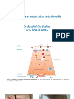 Physiologie Et Exploration de La Thyroïde (DR BOUDIAF)