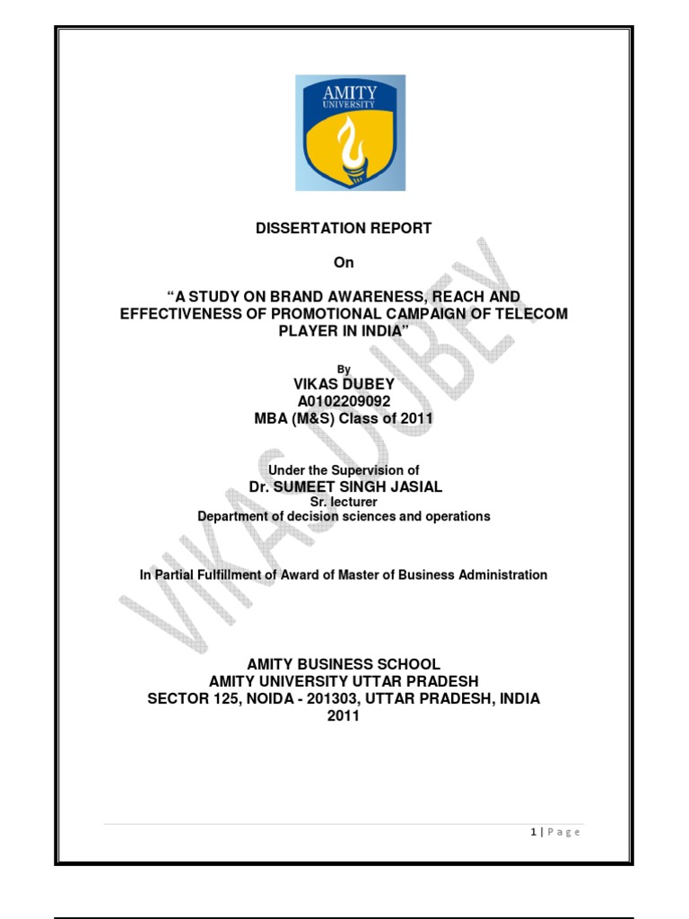 Marketing project sample picture