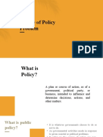 Nature of Policy Problem