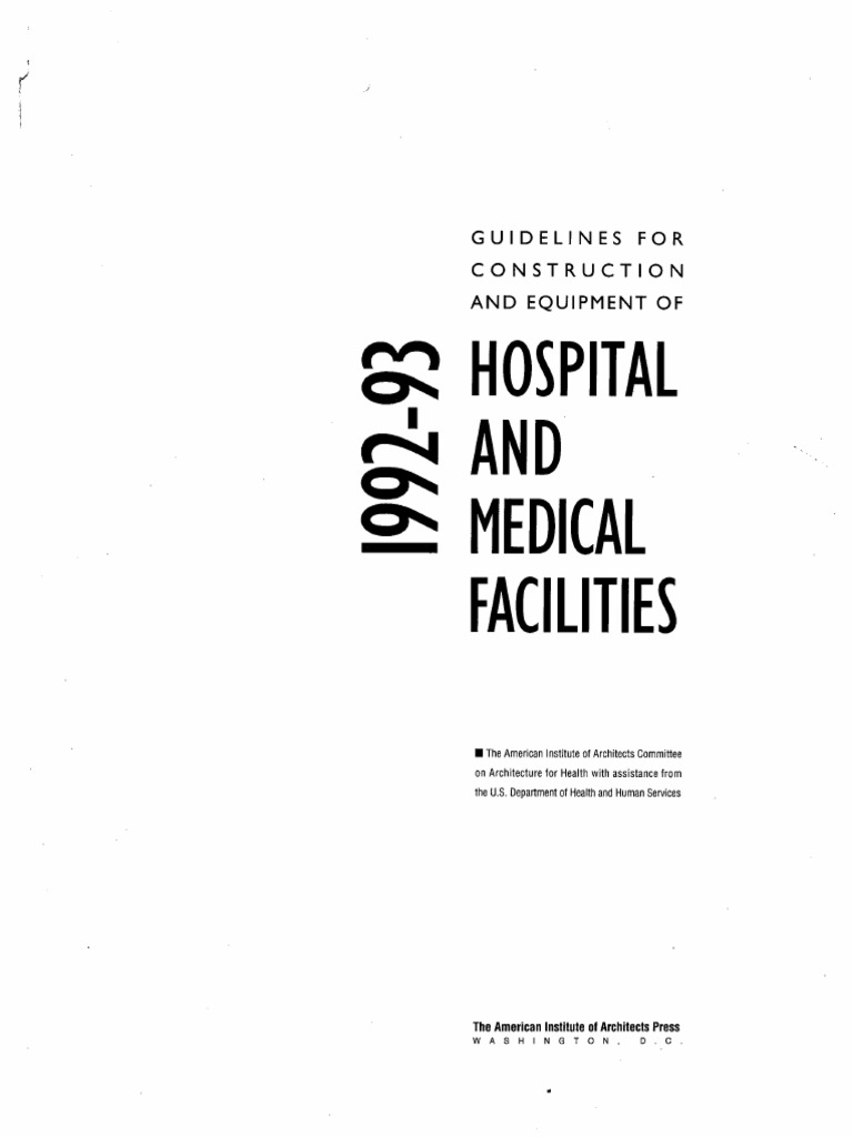 AIA GUIDELINES FOR DESIGN AND CONSTRUCTION OF HOSPITALS AND HEALTH CARE FACILITIES 2001 visual data 2