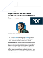 Biografi Nadiem Makarim - Pendiri Gojek Sekaligus Menteri Pendidikan RI