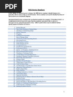 IEEE Device Numbers | PDF | Relay | Switch