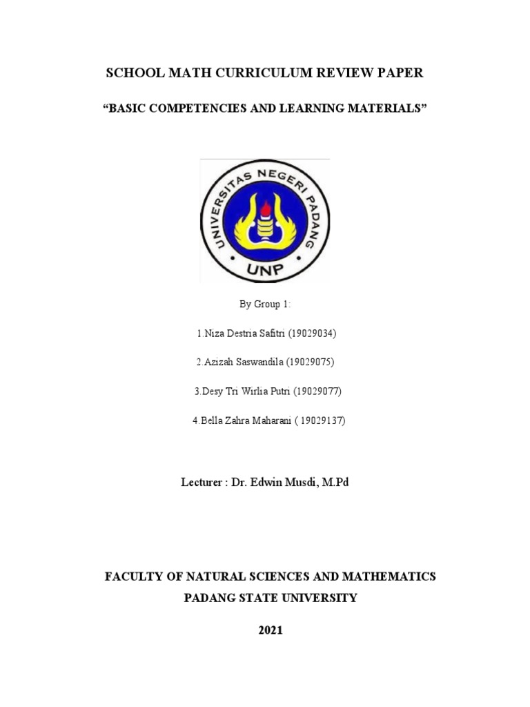 Basic Competencies and Learning Material Group 1 | PDF | Derivative ...