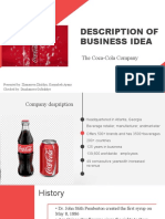 Description of Business Idea: The Coca-Cola Company