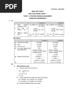 Test Series: April, 2021 Mock Test Paper 2 Final (Old) Course: Group - I Paper - 2: Strategic Financial Management Suggested Answers/Hints 1. (A)