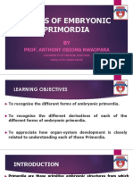 Forms of Embryonic Primordia: Prof. Anthony Obioma Nwaopara