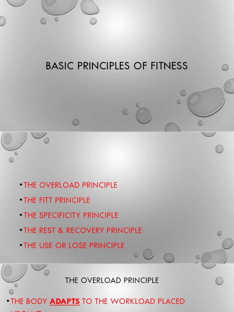 Basic Principles of Fitness | PDF