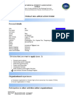 Personal Details: Amsa-Unsrat 2021 Application Form