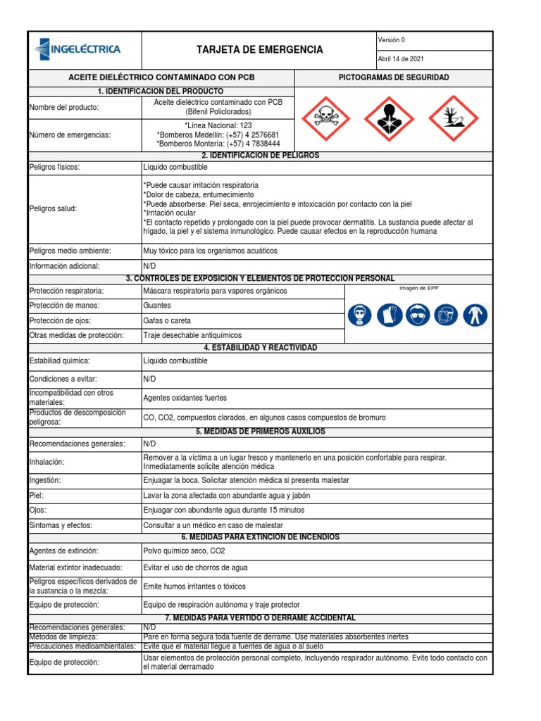 Aceite Dieléctrico Con PCB | PDF | Bifenilo policlorado | Agua