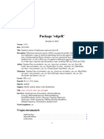 Package Edger': R Topics Documented