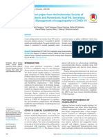 Position Paper From The Indonesian Society of Thrombosis and Hemostasis (Inasth), Semarang Chapter: Management of Coagulopathy in Covid-19