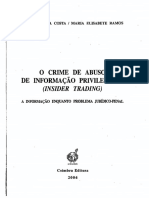 2006 - o Crime de Abuso de Informação Privilegiada - José de Faria Da Costa