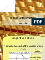 Implicit Differentiation: Lesson 6.4