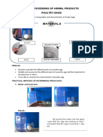 Materials: Food Processing of Animal Products Poultry Eggs