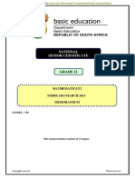 Mathematics P2 Feb-March 2013 Memo Eng