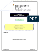 Mathematics P3 Feb-March 2012 Memo Eng