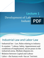 Development of Labour and Industrial Law