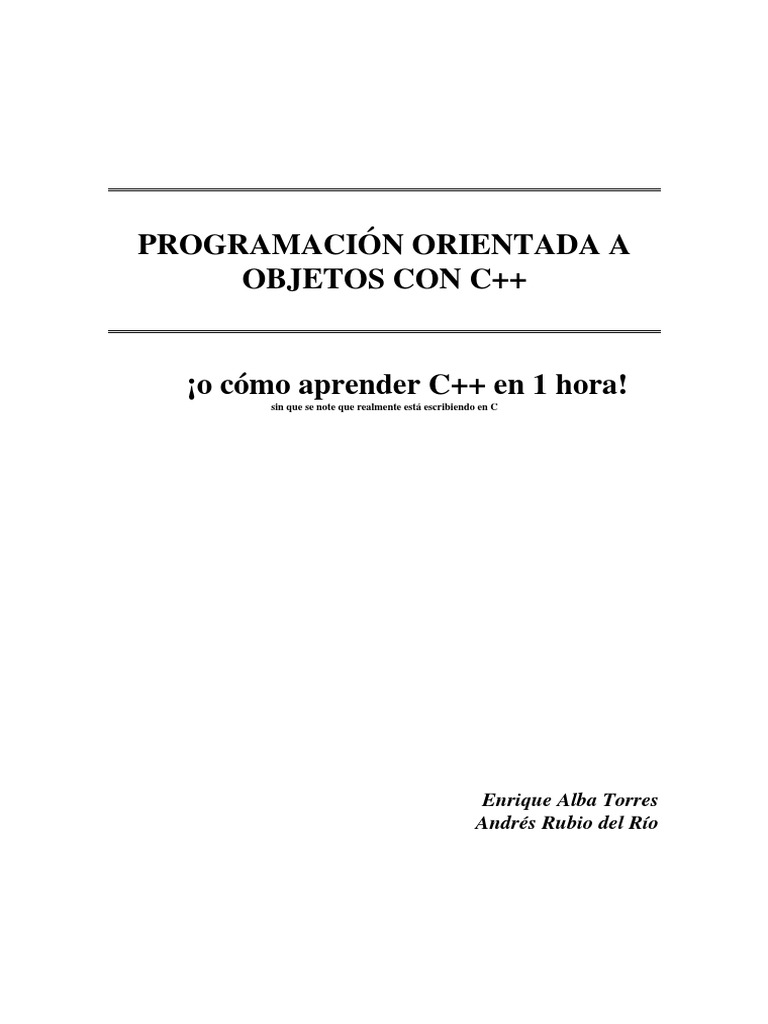 POO en C++: Conceptos Esenciales | PDF | C ++ | Objeto (informática)