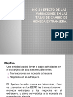 NIC 21: Contabilización de transacciones y conversiones en moneda extranjera