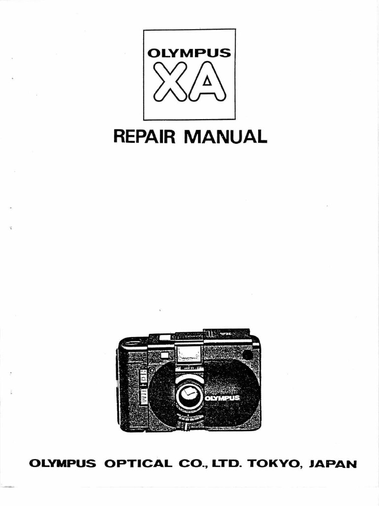 Olympus XA Repair Manual PDF Photography Equipment Optical Devices