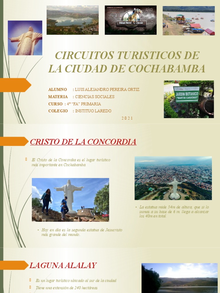 Circuitos Turisticos de La Ciudad de Cochabamba | PDF