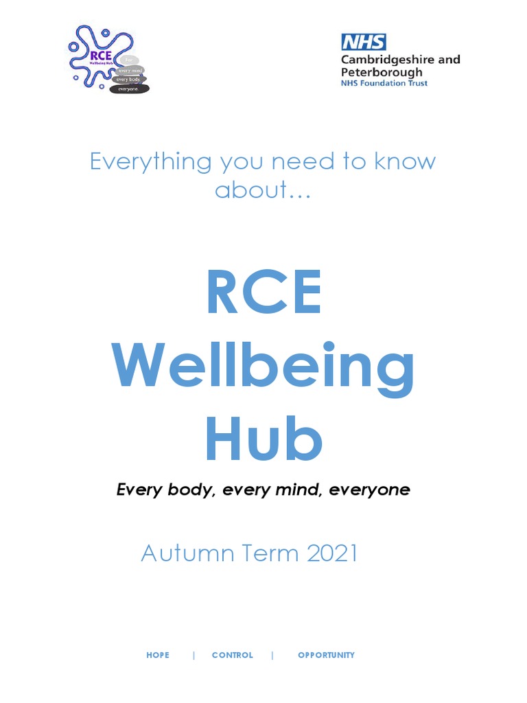 RCE Wellbeing Hub Overview 2021 | PDF | Mobile App | Learning