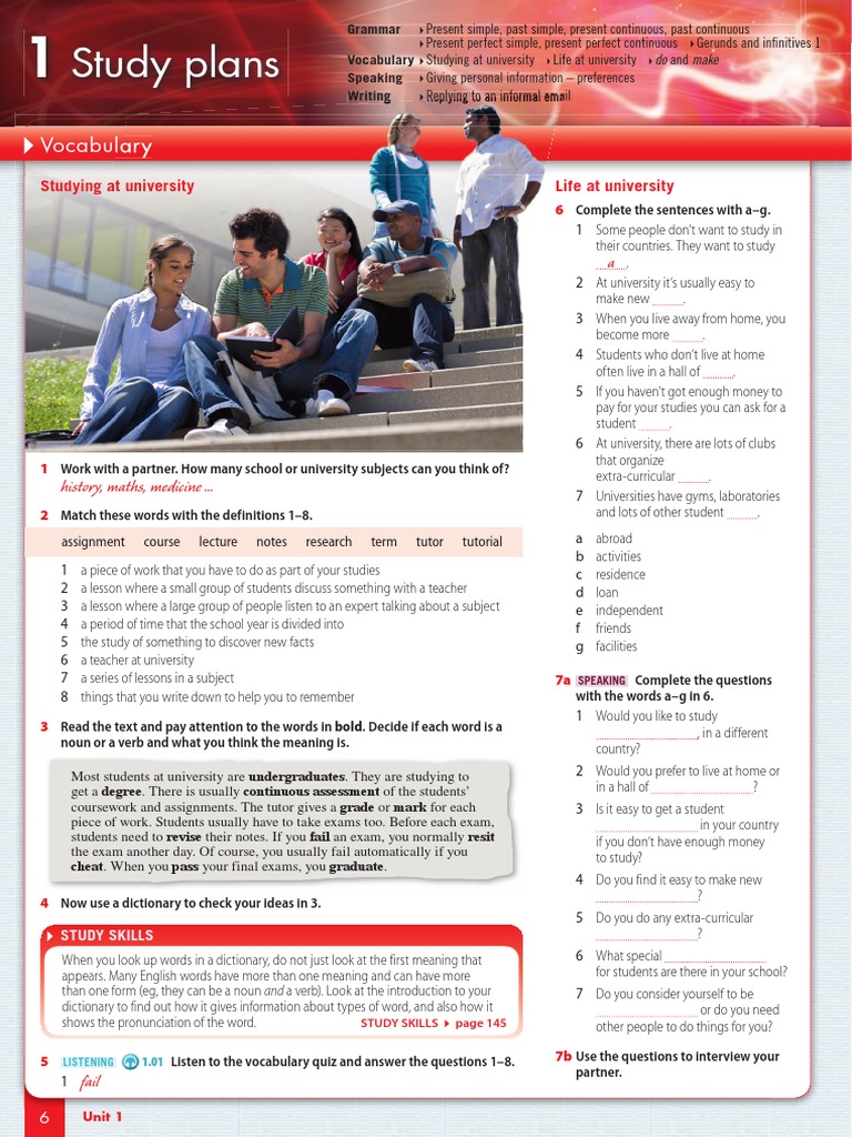 Unit 1 From Gateway b2 SB | PDF | Test (Assessment) | Verb