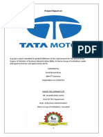 Project Report on Training and Development at Tata Motors