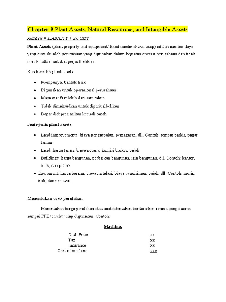 Chapter 9 Plant Assets | PDF
