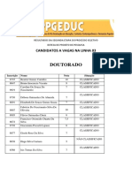 Resultado Linha 3 Segunda Etapa