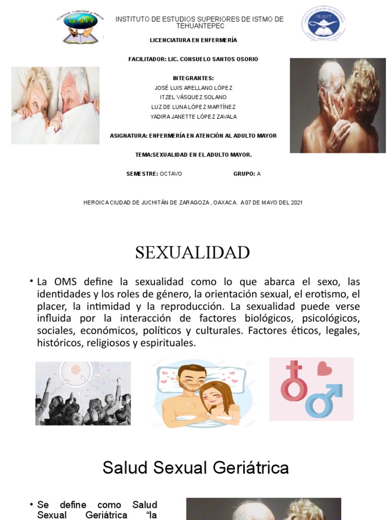 Sexualidad en el adulto mayor: mitos, realidades y cuidados de ...