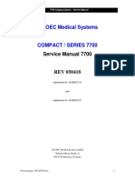 GE OEC Medical Systems: Service Manual 7700