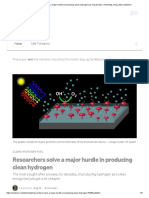 Researchers Solve A Major Hurdle in Producing Clean Hydrogen - by Faisal Khan - Technicity - Aug, 2021 - Medium