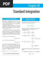 Standard Integration: 48.1 The Process of Integration 48.2 The General Solution of Integrals of The Form Ax