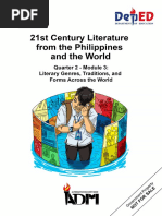 Signed Off 21st Century Literature From The Philippines11 q2 m3 Literary Genres Traditions and Forms Across The World v3