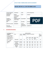 Informe Pedagogico Del Mes de Diciembre