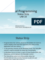 Visual Programming: Status Strip LAB 10