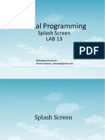 Visual Programming: Splash Screen LAB 13