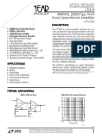 Features: Lt1819 400Mhz, 2500V/ S, 9ma Dual Operational Amplifier