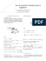 Segundo Informe de Ejercicios Mec Nica para La Ingenier A