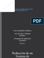 Reducción de un Sistema de Fuerzas a una fuerza y un par