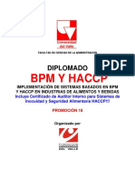 Diplomado BPM HACCP Facultad Ciencias Administración