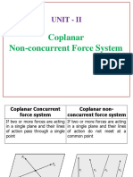 Unit - Ii: Coplanar Non-Concurrent Force System